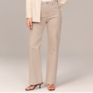 Abercrombie & Fitch Tan 90s Relaxed High-Rise Jeans